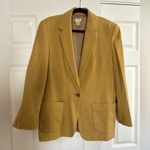 J. Crew Mustard Yellow Single-Button Blazer